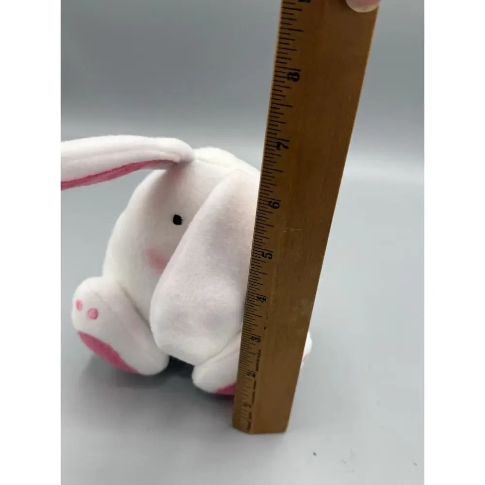 Cute White Bunny Rabbit Plush Pink Ears Feet Stuffed Animal Toy 5”
